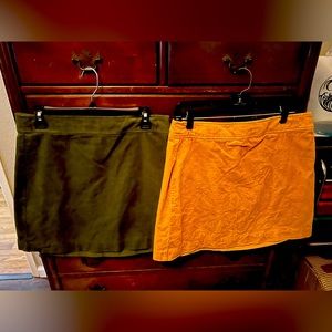SOLD! Corduroy J Crew mini skirts. Selling $12/each or 2/$20!